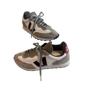 Veja Rio Branco Gray Suede Mesh Retro Slim Euro Sneakers Unisex M7/W9.5 EU40 EUC